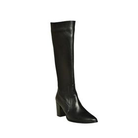 Fox Shoes V398589603 Siyah Hakiki Deri Kalın Topuklu Kadın Çizme