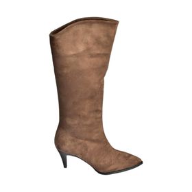 Fox Shoes V404021102 Kahverengi Süet Alçak Topuklu Kadın Çizme