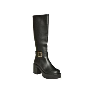 Fox Shoes V726454109 Siyah Kalın Topuklu Klasik Kadın Çizme