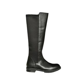 Fox Shoes V965010009 Siyah Arkası Dalgıç Kumaş Streç Kadın Çizme