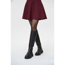 Fox Shoes V973222209 Siyah Kalın Tabanlı Binici Kadın Çizme