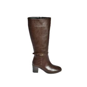 Fox Shoes V973600509 Kahverengi Kalın Topuklu Kadın Çizme