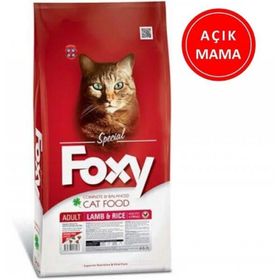Foxy 32/10 Kuzu Etli Yetişkin Açık 1 kg Kedi Maması