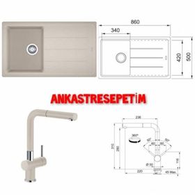 Franke Basis BFG 611-86 Sahara Granit Evye