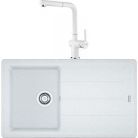 Franke Basis Bfg 611 Bianco Granit Evye + Active Plus Doccia 2.0 Batarya Set