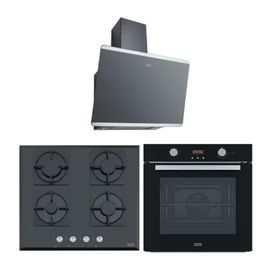 Franke FPJ 615 V BK/SS - FHNS 604 4G BK C - FSL 86 H BK 3'lü Siyah Ankastre Set