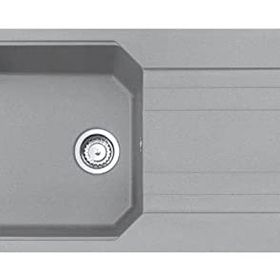 Franke Fragranit Urban Ubg 611-100 Stone Grey Tekgözlü+Active Plus Doccia Stone Grey Evye Armatür