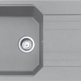 Franke Fragranit Urban Ubg 611-100 Stone Grey Tekgözlü+Active Plus Doccia Stone Grey Evye Armatür