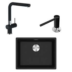 Franke MRG 210 110 52 Nero Üçlü Set Eviye
