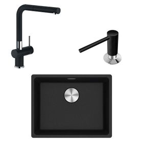Franke MRG 210 110 52 Nero Üçlü Set Eviye