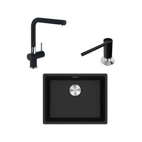 Franke MRG 210 110 52 Nero Üçlü Set Eviye