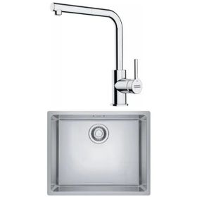 Franke MRX 110-50 Tezgah Altı Çelik Eviye + Lina L Krom Spiralli Mutfak Bataryası Seti