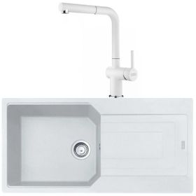 Franke Urban UBG 611-100 Bianco Granit Eviye-Active Plus Doccia Batarya Seti