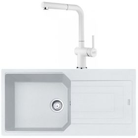 Franke Urban UBG 611-100 Bianco Granit Eviye-Active Plus Doccia Batarya Seti