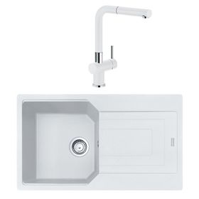 Franke Urban UBG 611-100 Bianco Tek Gözlü Armatürlü Granit Eviye Seti
