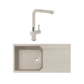 Franke Urban UBG 611-100 Sahara Tek Gözlü Armatürlü Granit Eviye Seti