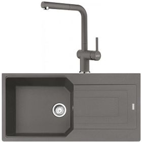 Franke Urban UBG 611-100 Stone Grey Granit Eviye-Active Plus Doccia Batarya Seti