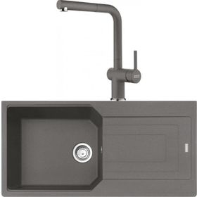 Franke Urban UBG 611-100 Stone Grey Granit Eviye-Active Plus Doccia Batarya Seti