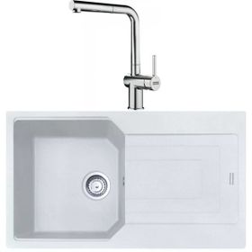 Franke Urban UBG 611-86 Bianco Granit Eviye-Active Plus Doccia Krom Batarya Seti