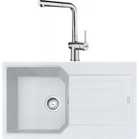 Franke Urban UBG 611-86 Bianco Granit Eviye-Active Plus Doccia Krom Batarya Seti