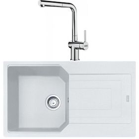 Franke Urban UBG 611-86 Bianco Granit Eviye-Active Plus Doccia Krom Batarya Seti