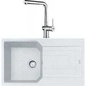 Franke Urban UBG 611-86 Bianco Granit Eviye-Active Plus Doccia Krom Batarya Seti