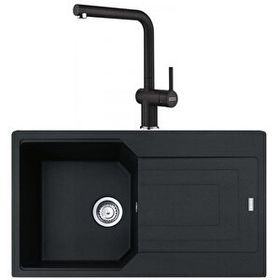 Franke Urban Ubg 611-86 Nero Granit Eviye-Active Plus Doccia Nero Batarya Seti