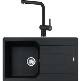 Franke Urban Ubg 611-86 Nero Granit Eviye-Active Plus Doccia Nero Batarya Seti