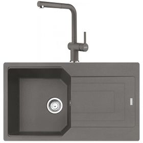 Franke Urban UBG 611-86 Stone Grey Granit Eviye-Active Plus Doccia Batarya Seti