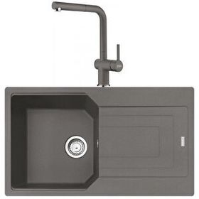 Franke Urban UBG 611-86 Stone Grey Granit Eviye-Active Plus Doccia Batarya Seti