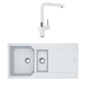 Franke Urban UBG 651-100 Bianco 1.5 Gözlü Armatürlü Granit Eviye Seti