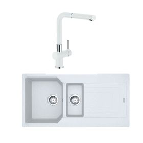 Franke Urban UBG 651-100 Bianco 1.5 Gözlü Armatürlü Granit Eviye Seti