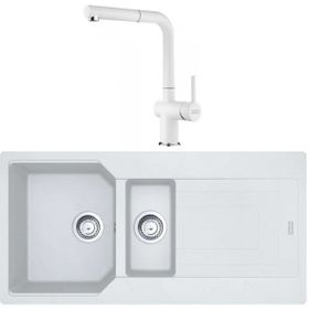 Franke Urban UBG 651-100 Bianco Granit Eviye-Active Plus Doccia Batarya Seti