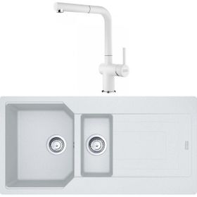 Franke Urban UBG 651-100 Bianco Granit Eviye-Active Plus Doccia Batarya Seti