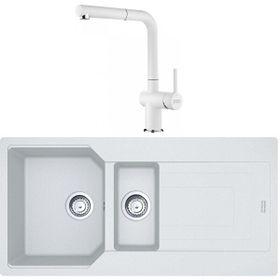 Franke Urban UBG 651-100 Bianco Granit Eviye-Active Plus Doccia Batarya Seti