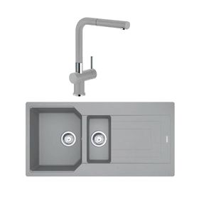 Franke Urban UBG 651-100 Nero 1.5 Gözlü Armatürlü Granit Eviye Seti