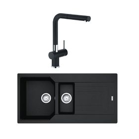 Franke Urban UBG 651-100 Nero 1.5 Gözlü Armatürlü Granit Eviye Seti