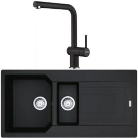 Franke Urban UBG 651-100 Nero Granit Eviye-Active Plus Doccia Batarya Seti
