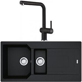 Franke Urban UBG 651-100 Nero Granit Eviye-Active Plus Doccia Batarya Seti