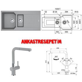 Franke Urban Ubg 651-100 Stone Grey Granit Evye
