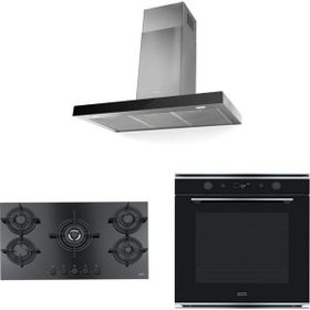 Franke X-V A90+FHCR 905 4G TC HE BK C+FMY 98 P XS Inox 3'lü Ankaste Set