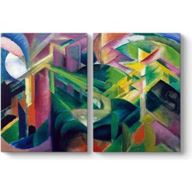 Franz Marc - Deer Monastery Garden Tablosu