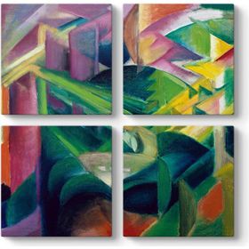Franz Marc - Deer Monastery Garden Tablosu