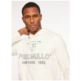 Fred Mello FM23W02FC Beyaz Kapüşon Yaka Erkek Sweatshirt