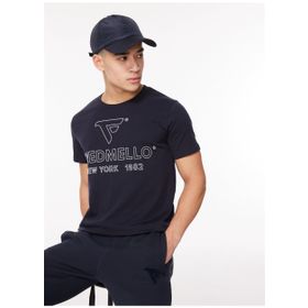 Fred Mello FM23W02TG Lacivert Bisiklet Yaka Erkek T-shirt