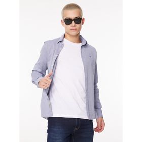 Fred Mello FM23W03CU Lacivert Slim Fit Gömlek Yaka Erkek Gömlek