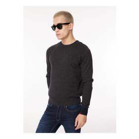 Fred Mello FM23W06MG Antrasit Melanj Bisiklet Yaka Slim Fit Erkek Kazak