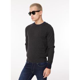 Fred Mello FM23W06MG Antrasit Melanj Bisiklet Yaka Slim Fit Erkek Kazak