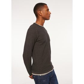 Fred Mello FM23W07MG Antrasit Melanj Bisiklet Yaka Slim Fit Erkek Kazak
