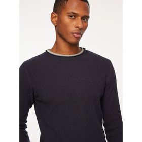 Fred Mello FM23W07MG Lacivert Bisiklet Yaka Slim Fit Erkek Kazak